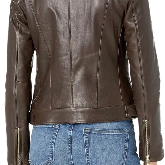 Cole Haan Lamb Skin Leather Jacket - Picture 2 of 9